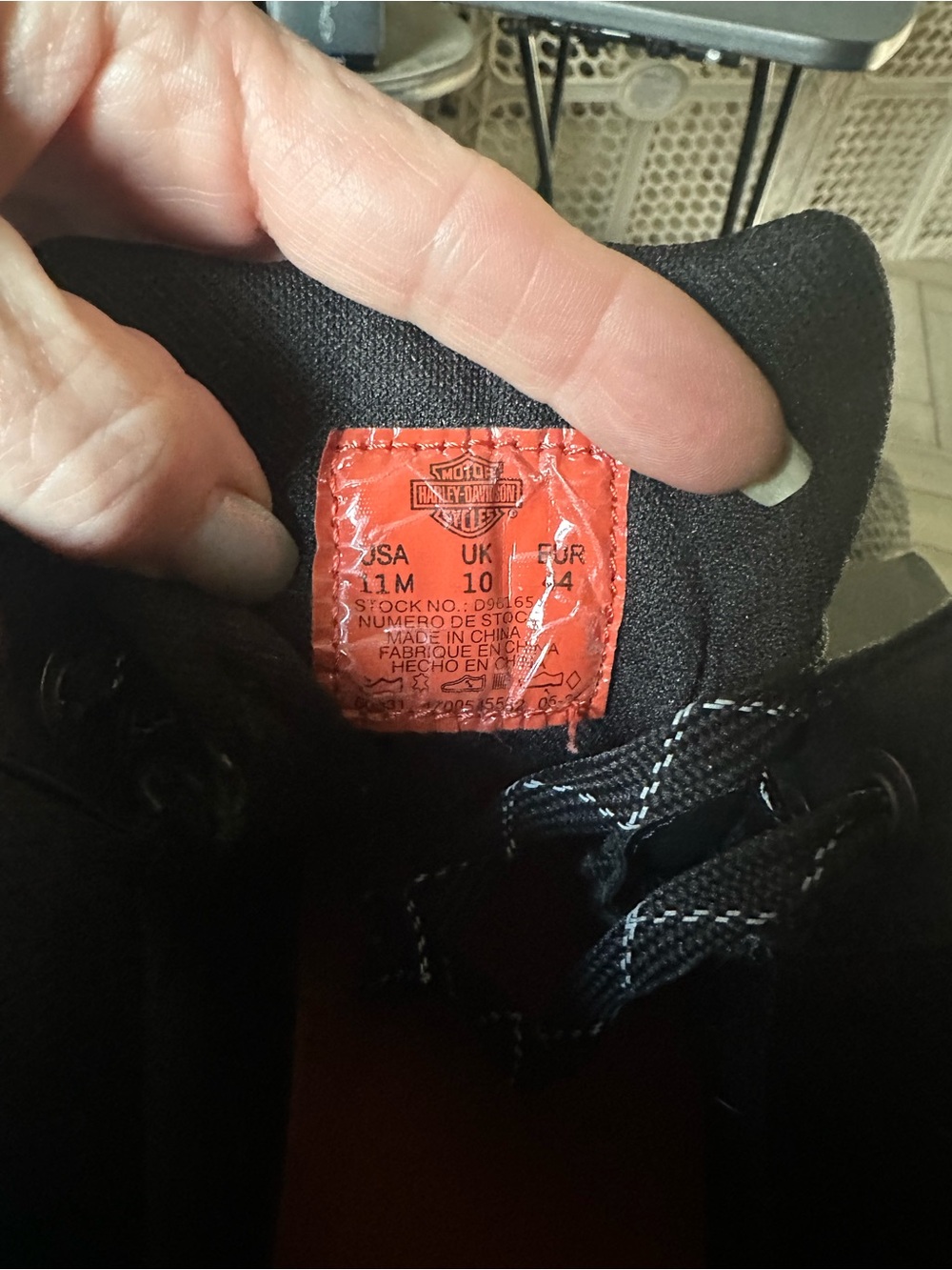Harley-Davidson Black Lace-Up Leather Work Boots - Picture 3 of 6